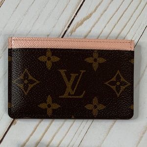 Louis Vuitton + cardholder + iridescent pink